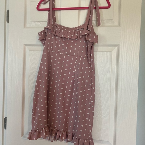 Allegra K poka dot ruffle dress - Picture 4 of 7